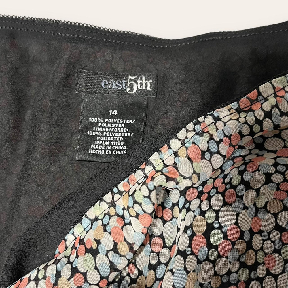 Y2K Polka Dot Midi Skirt East 5th Size 14 Twee Retro Downtown Girl - Picture 5 of 6